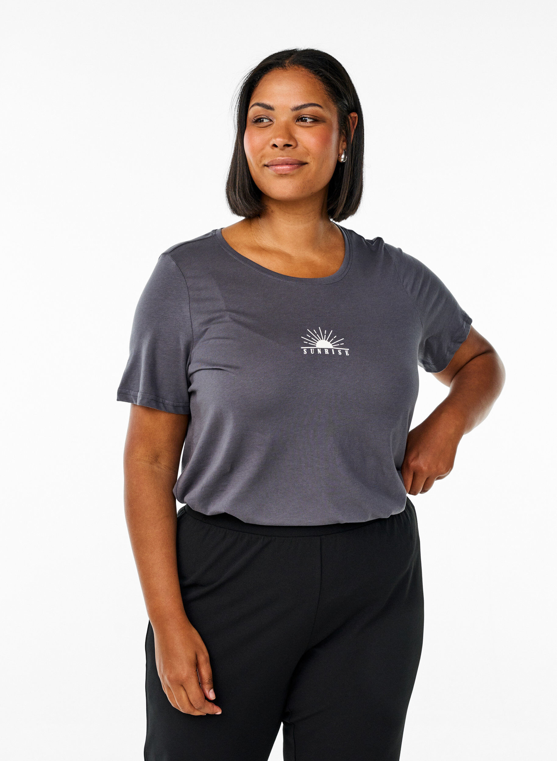 FLASH - T-Shirt mit Print, Grau, Model