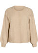 Strickjacke mit Zopfmuster und Perlenkn&ouml;pfen, Beige, Packshot image number 0