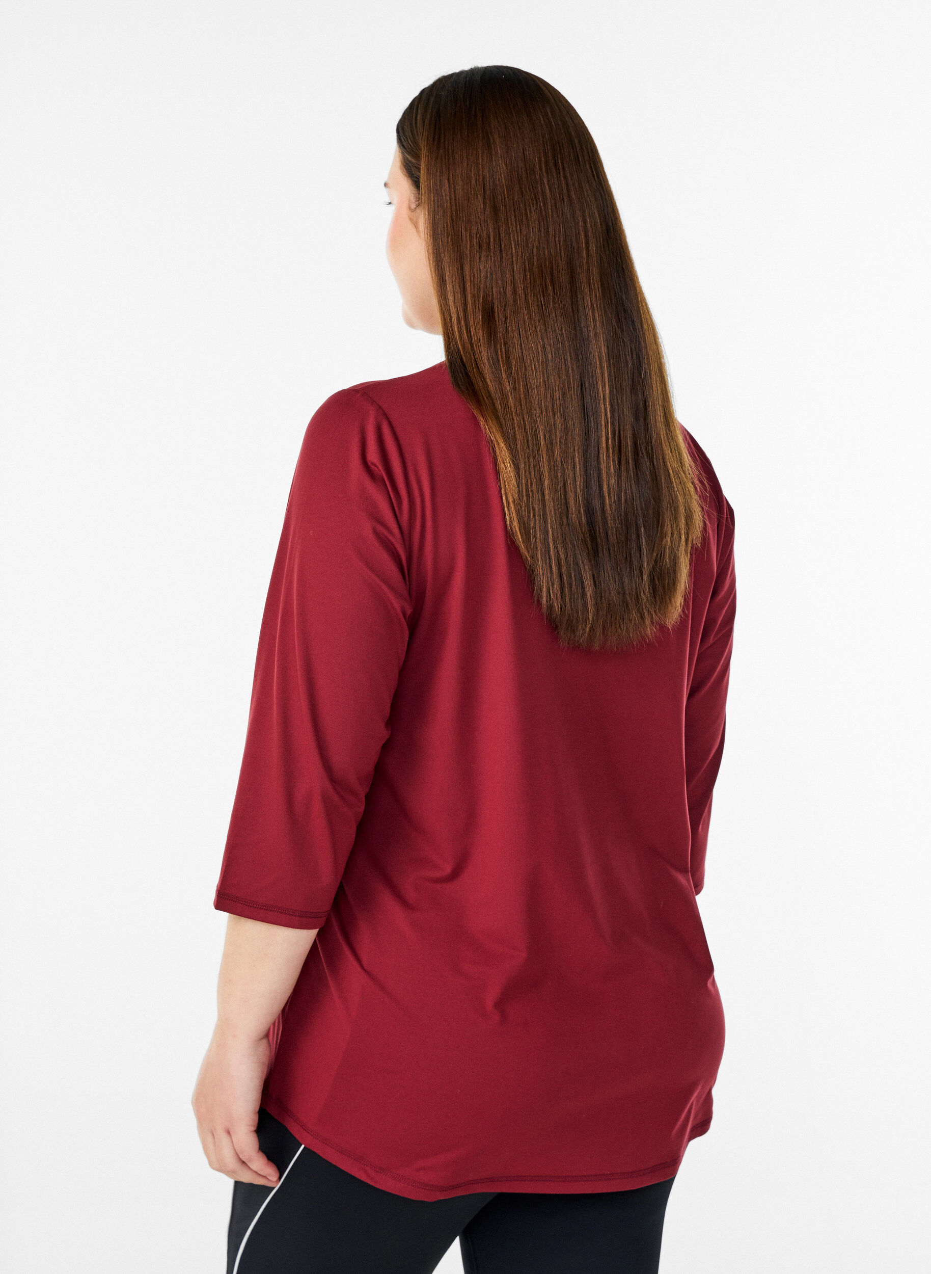 ZizziTrainingsshirt mit 3/4-&Auml;rmeln, Rot, Model image number 2