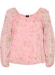 Bluse aus Chiffon mit gebl&uuml;mtem Print und langen &Auml;rmeln, Rot, Packshot image number 0