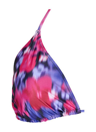 Triangel-Bikini-BH mit Muster, Pink Flower AOP, Packshot image number 2