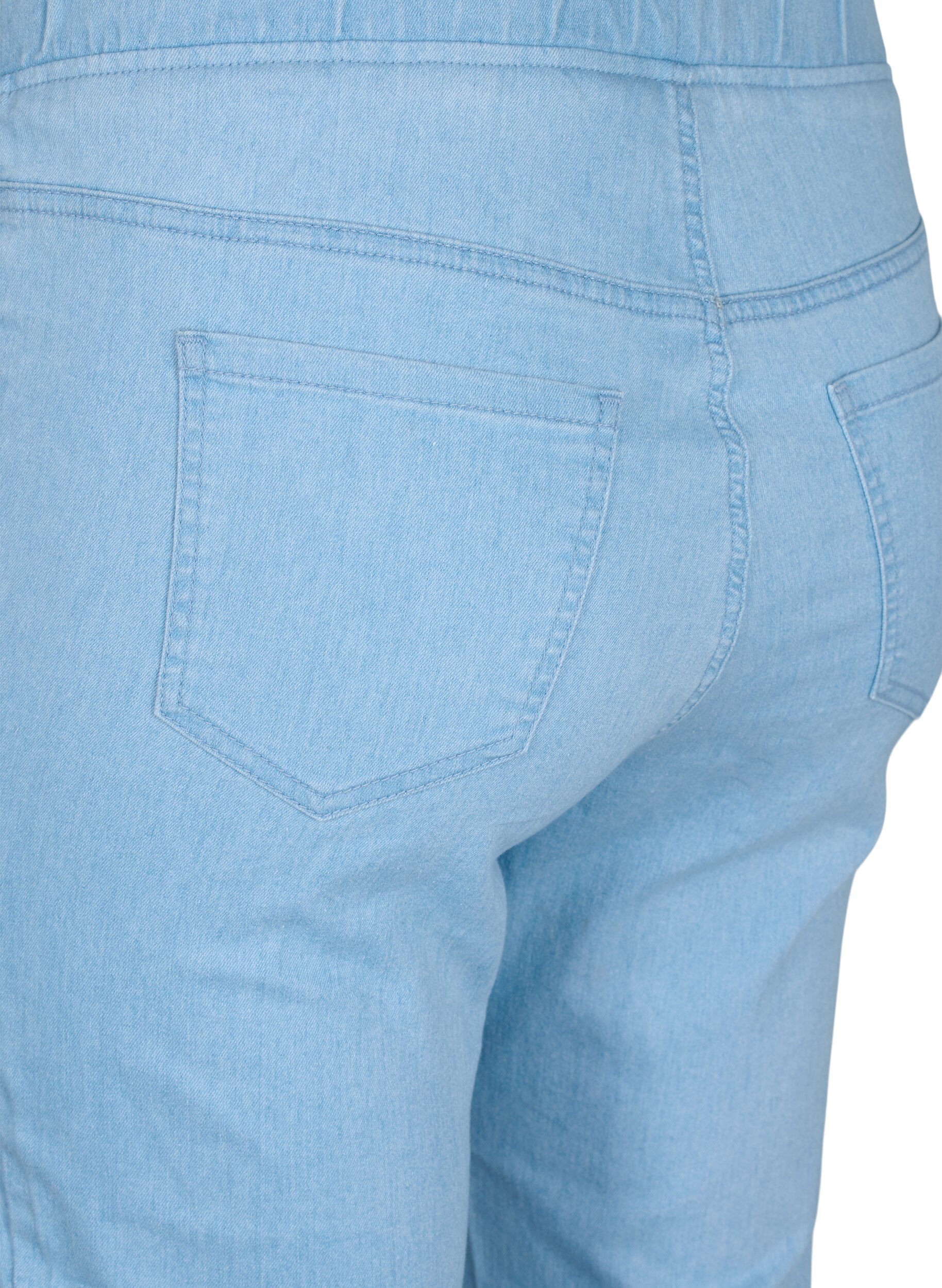 ZizziCaprihose in Baumwollmischung, Light blue denim, Packshot image number 3