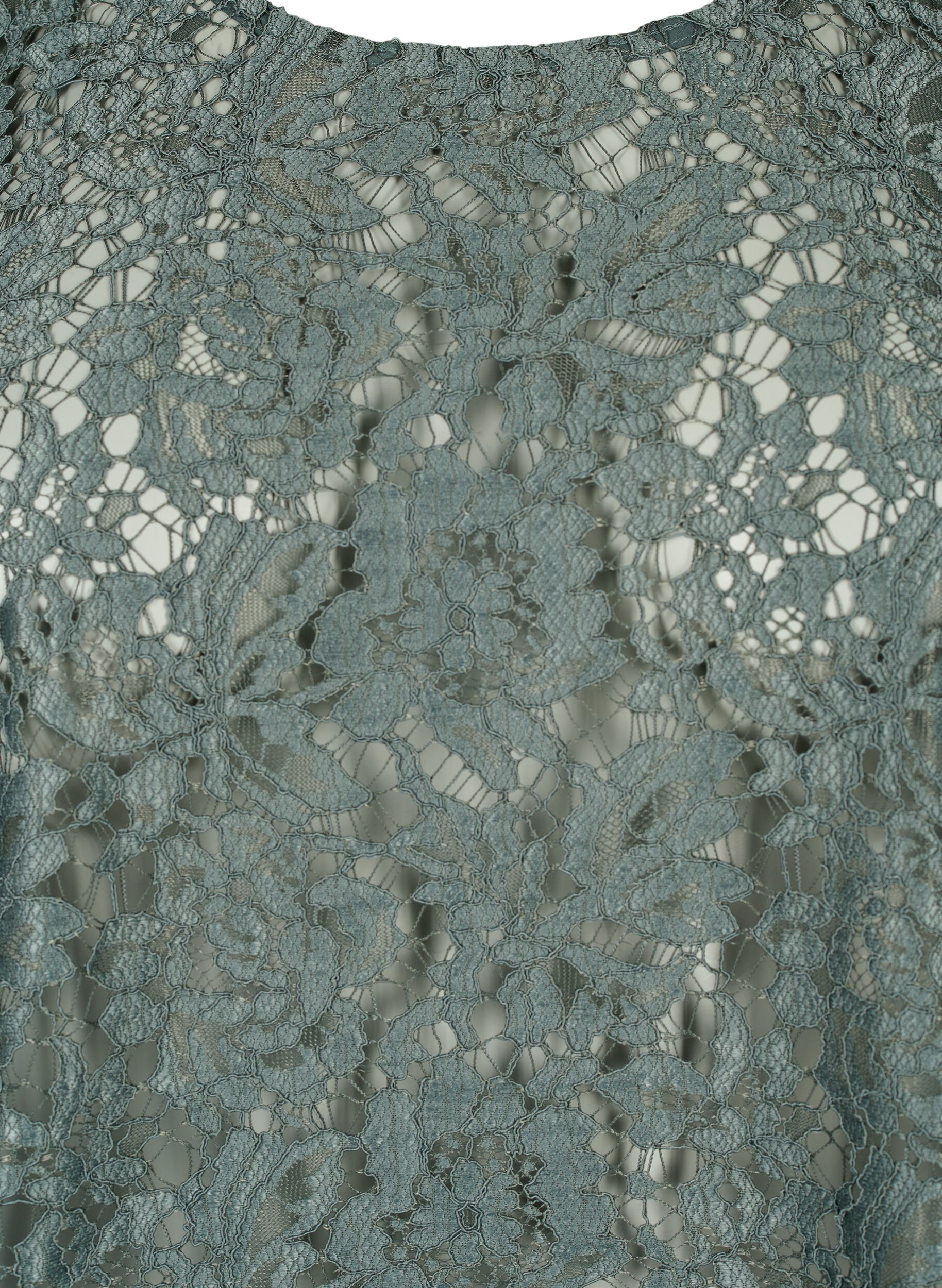 ZizziFLASH &ndash; Lang&auml;rmelige Spitzenbluse, Balsam Green, Packshot image number 2