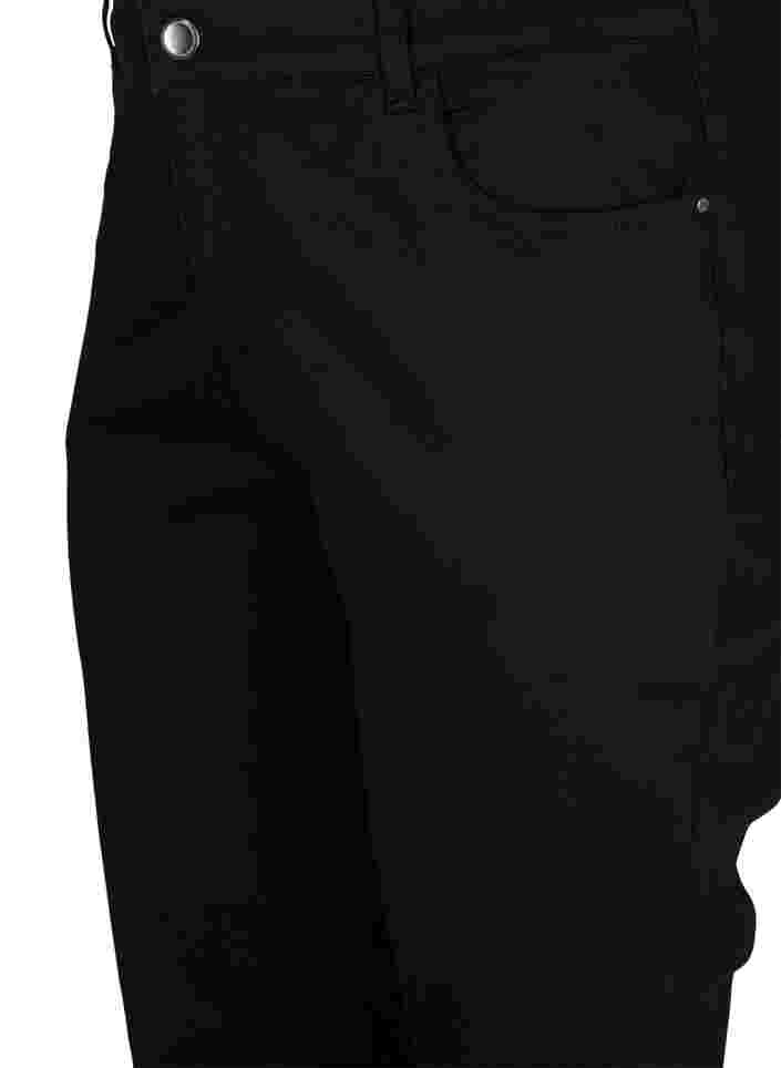 Enganliegende Denim-Caprihose aus Baumwolle, Black, Packshot image number 2