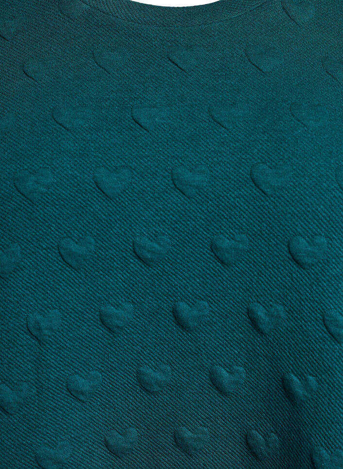 T-Shirt aus gepr&auml;gtem Baumwolljersey, Gr&uuml;n, Packshot image number 2