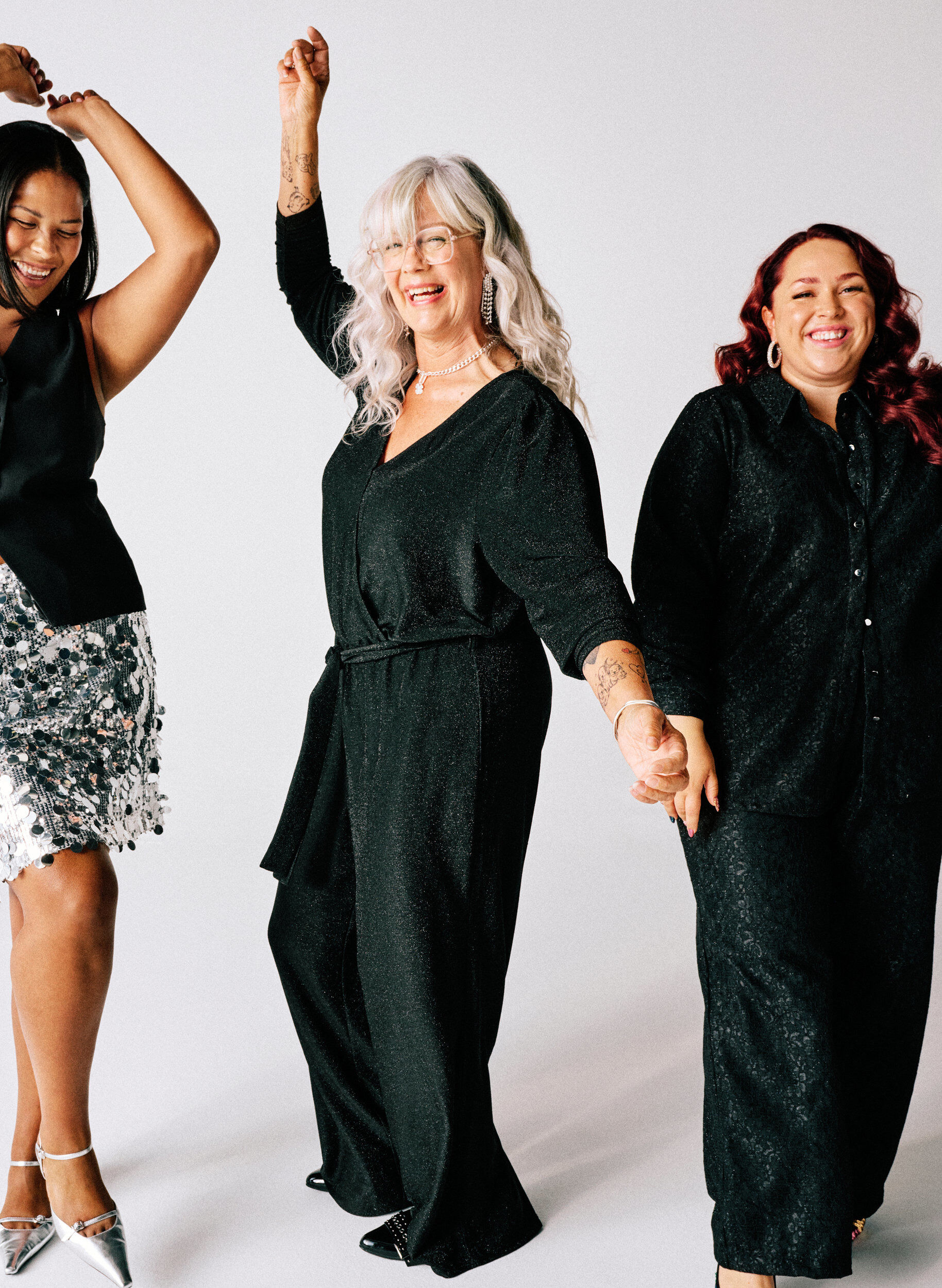 ZizziJumpsuit mit Glitzer und Bindeg&uuml;rtel, Schwarz, Image image number 0