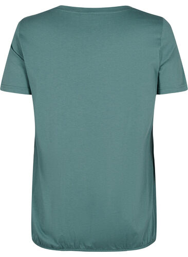 Kurzärmliges T-Shirt aus Baumwolle mit Gummizug am Saum, Sea Pine W. Life, Packshot image number 1