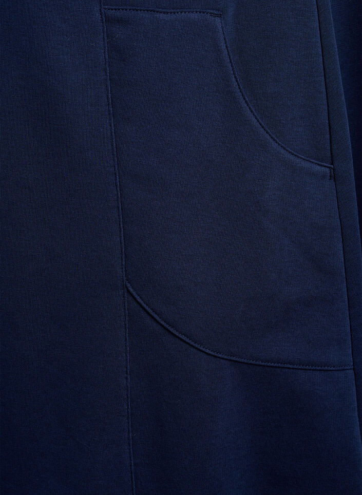 Jerseykleid mit kurzen &Auml;rmeln und Taschen, Blau, Packshot image number 3