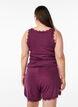 Top mit Spitzensaum, Dunkles Bordeaux, Model image number 2