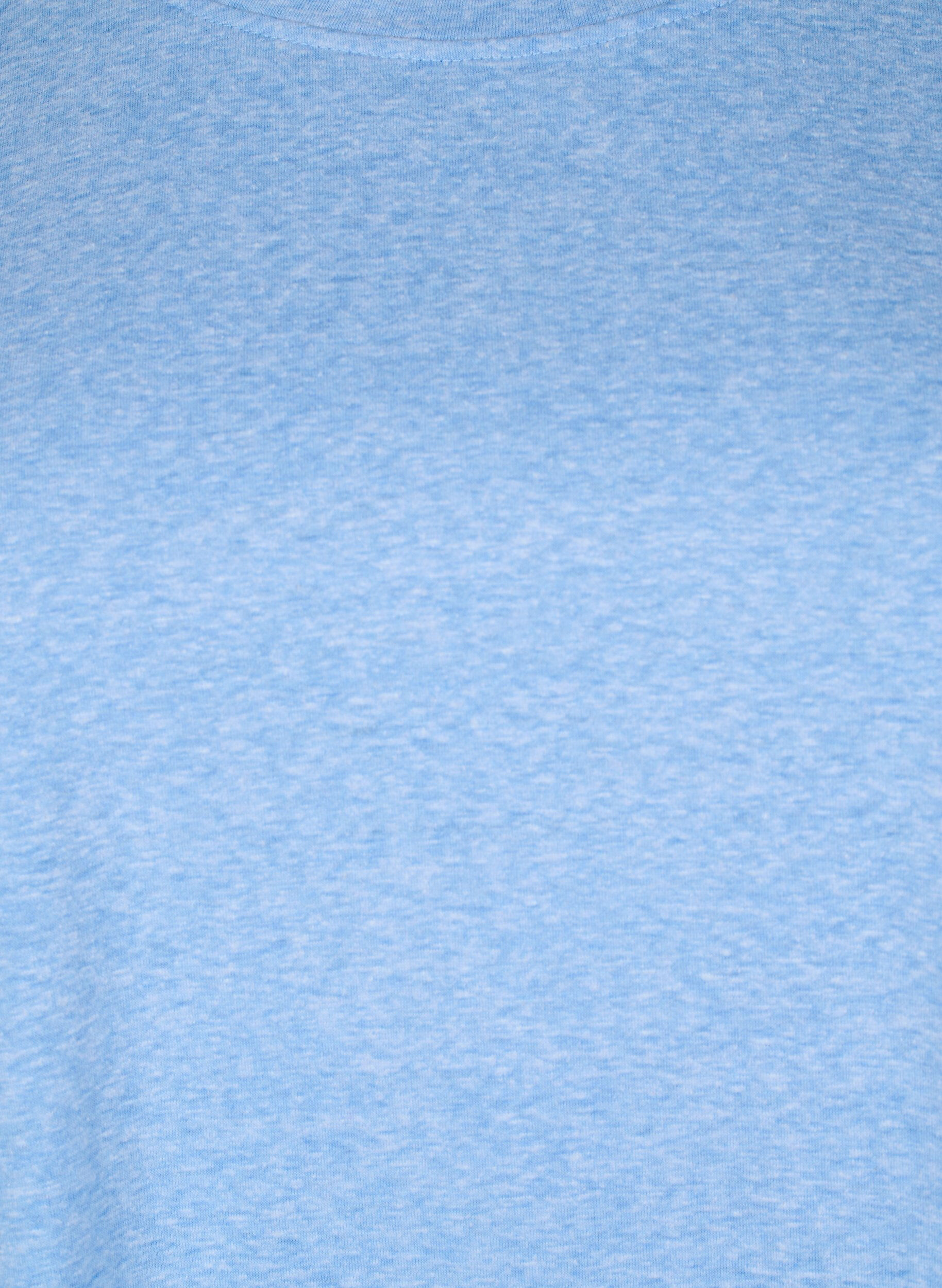 ZizziMelange T-Shirt mit kurzen &Auml;rmeln, Blau, Packshot image number 2