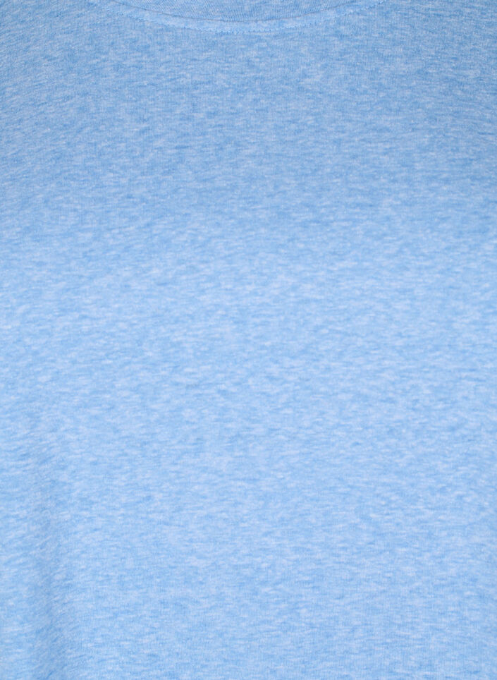 Melange T-Shirt mit kurzen &Auml;rmeln, Blau, Packshot image number 2