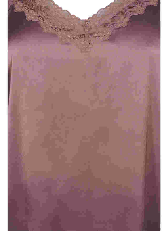 Ärmelloses Nachthemd mit Spitze und Rückendetail, Sparrow, Packshot image number 2