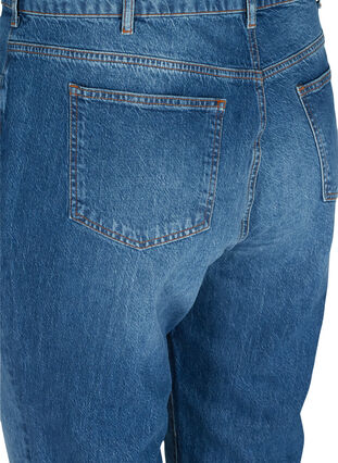 Cropped Mom Fit Mille Jeans mit lockerer Passform, Blue Denim 5, Packshot image number 3