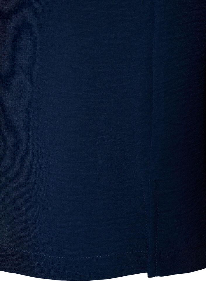 &Auml;rmelloses Oberteil mit Faltendetails, Blau, Packshot image number 3