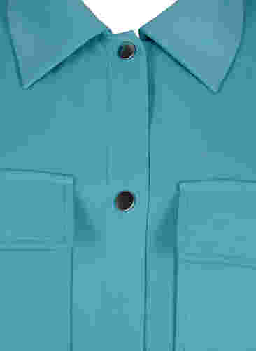 Lange Hemdjacke mit Knopfverschluss, Brittany Blue, Packshot image number 2