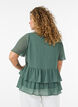 Bluse mit V-Ausschnitt und R&uuml;schen, Gr&uuml;n, Model image number 2