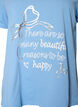 T-Shirt aus Baumwolle mit V-Ausschnitt und Frontprint, Blau, Packshot image number 2