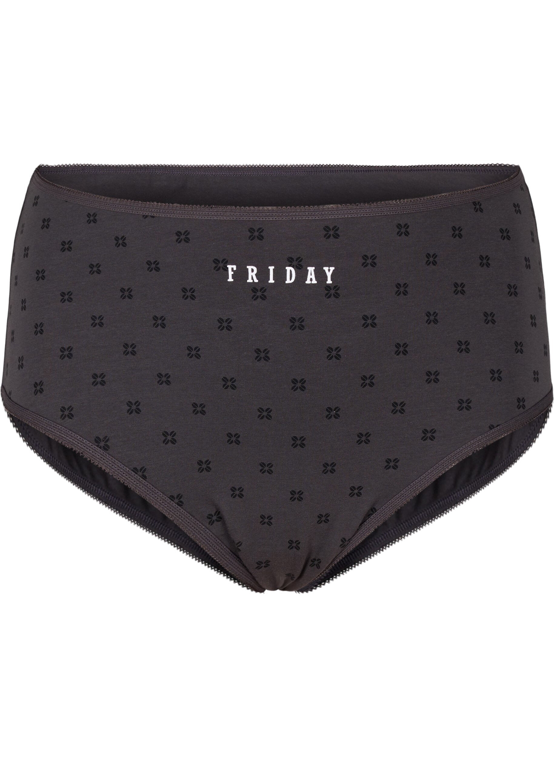 Zizzi7-pack Hipster-Slips mit normaler Taillenh&ouml;he, Dunkles Bordeaux, Packshot image number 3