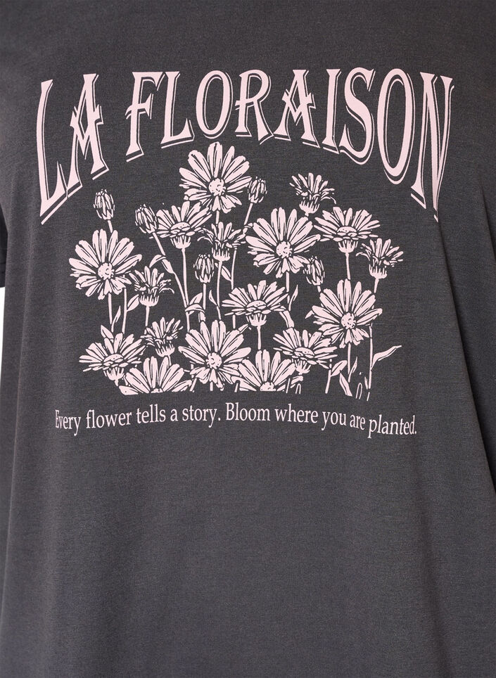 T-Shirt mit Print, Grau, Packshot image number 2