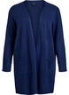 Strickjacke mit Rippenstrick und Taschen, Blau, Packshot image number 0