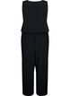 Ärmelloser Jumpsuit aus Viskose, Black, Packshot image number 1