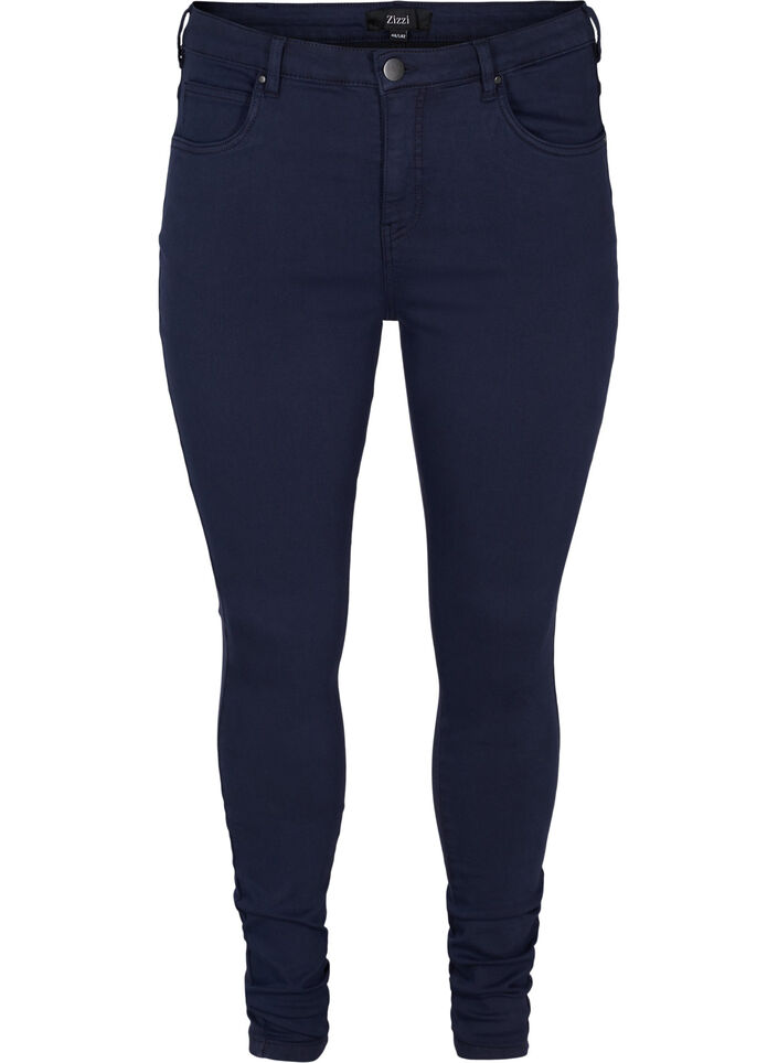 Super Slim Amy Jeans mit hoher Taille, Night Sky, Packshot image number 0