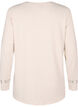 Bluse mit Stickereidetails und langen Ärmeln, Beige, Packshot image number 1