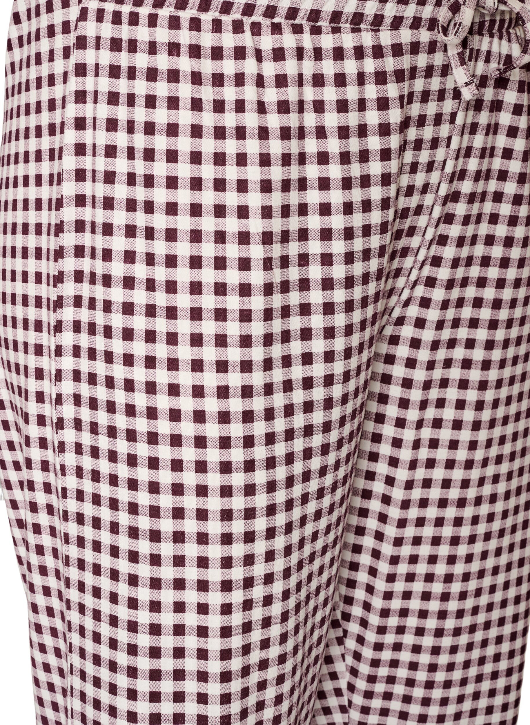 ZizziBaumwoll-Pyjamahose mit hohem Bund, Rot, Packshot image number 2