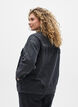 Jeansjacke mit Perlenfransen, Grau, Model image number 2