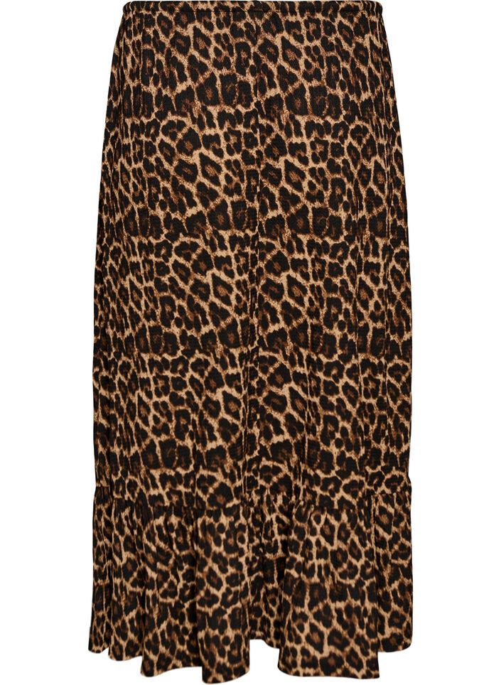 Langer Rock mit Bindeg&uuml;rtel und R&uuml;schensaum, Schwarz, Packshot image number 1