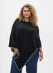 Feinstrickponcho, Schwarz, Model image number 0