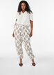 Gemusterte Ballonhose mit hoher Taille, Vanille, Model image number 0