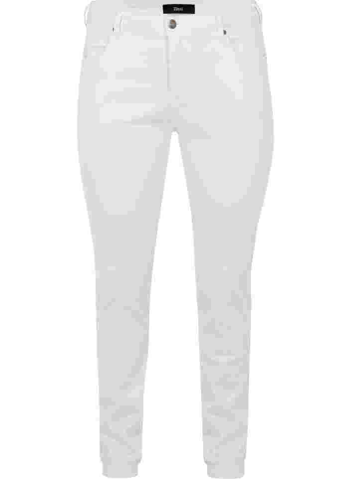 Slim Fit Emily Jeans mit normaler Taille, Br. White, Packshot image number 0