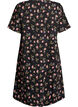 Kleid mit kurzen &Auml;rmeln und V-Ausschnitt, Schwarz, Packshot image number 1