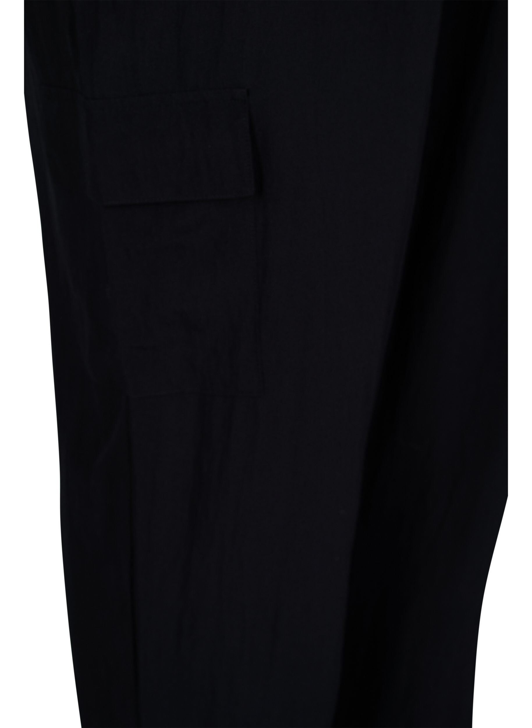 ZizziLockere Cargohose aus Viskose, Black, Packshot image number 3