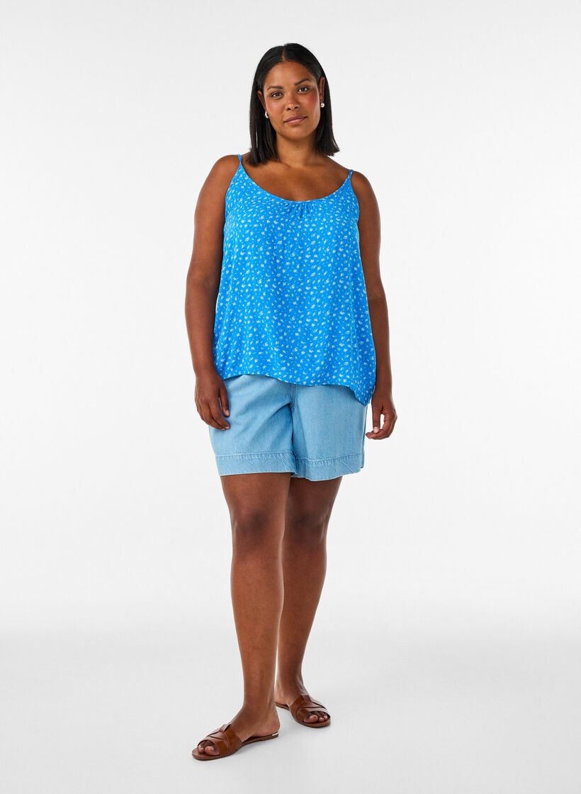 Tr&auml;gertop aus Viskose, Blau, Model image number 1
