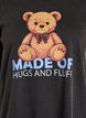 Grafik-T-Shirt aus Bio-Baumwolle, Schwarz, Packshot image number 2