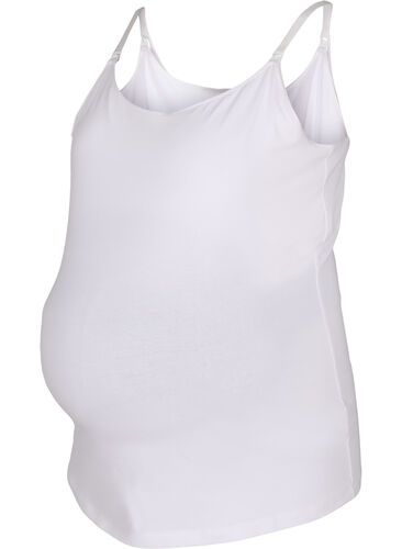 Schwangerschaftstop mit Stillfunktion, Bright White, Packshot image number 0