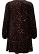Kurzes Kleid mit Pailletten in A-Linie, Braun, Packshot image number 1