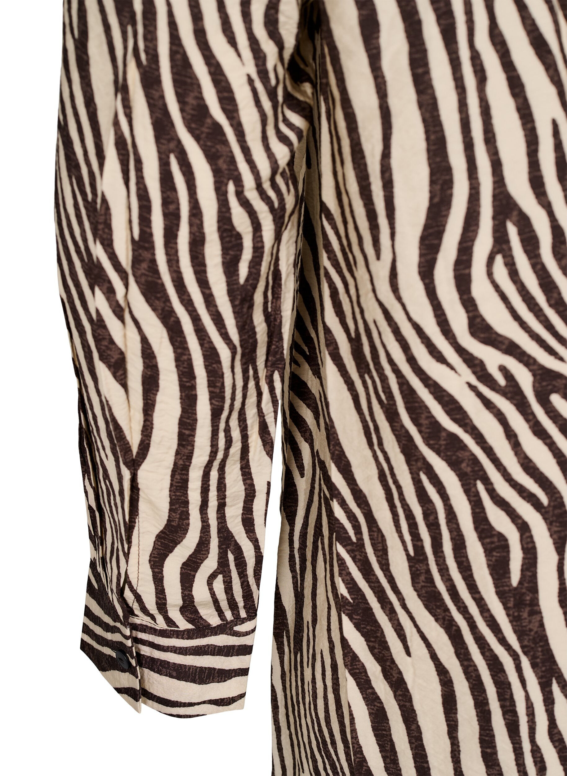ZizziLange Bluse mit Zebraprint, Braun, Packshot image number 3