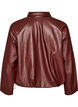 Bomberjacke aus Kunstleder mit Tunnelzug am Saum, Braun, Packshot image number 1