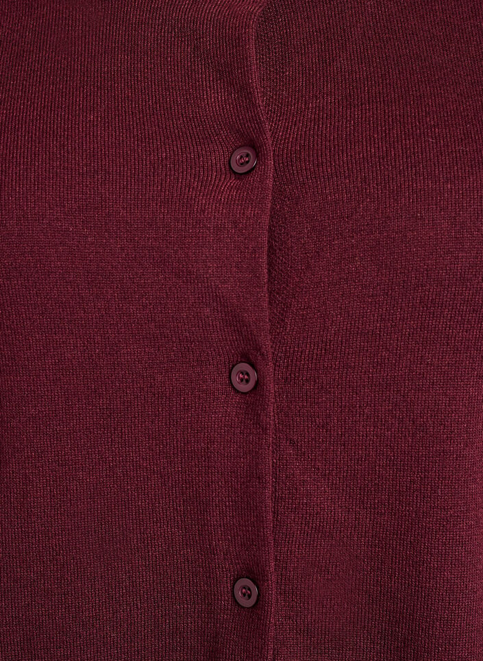 Feinstrick-Strickjacke mit Rundhalsausschnitt, Rot, Packshot image number 2