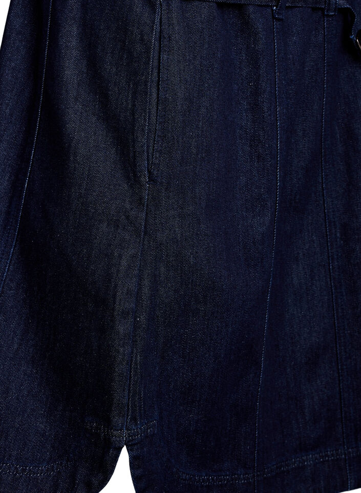 Jeanskleid mit G&uuml;rtel und 3/4-&Auml;rmeln, Blau, Packshot image number 4