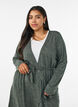 Lange Jersey-Strickjacke mit Bindeg&uuml;rtel, Gr&uuml;n, Model image number 2