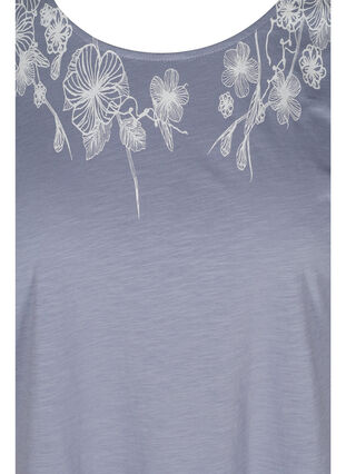 T-Shirt aus Baumwolle mit Printdetails, Silver Bullet FLOWER, Packshot image number 2