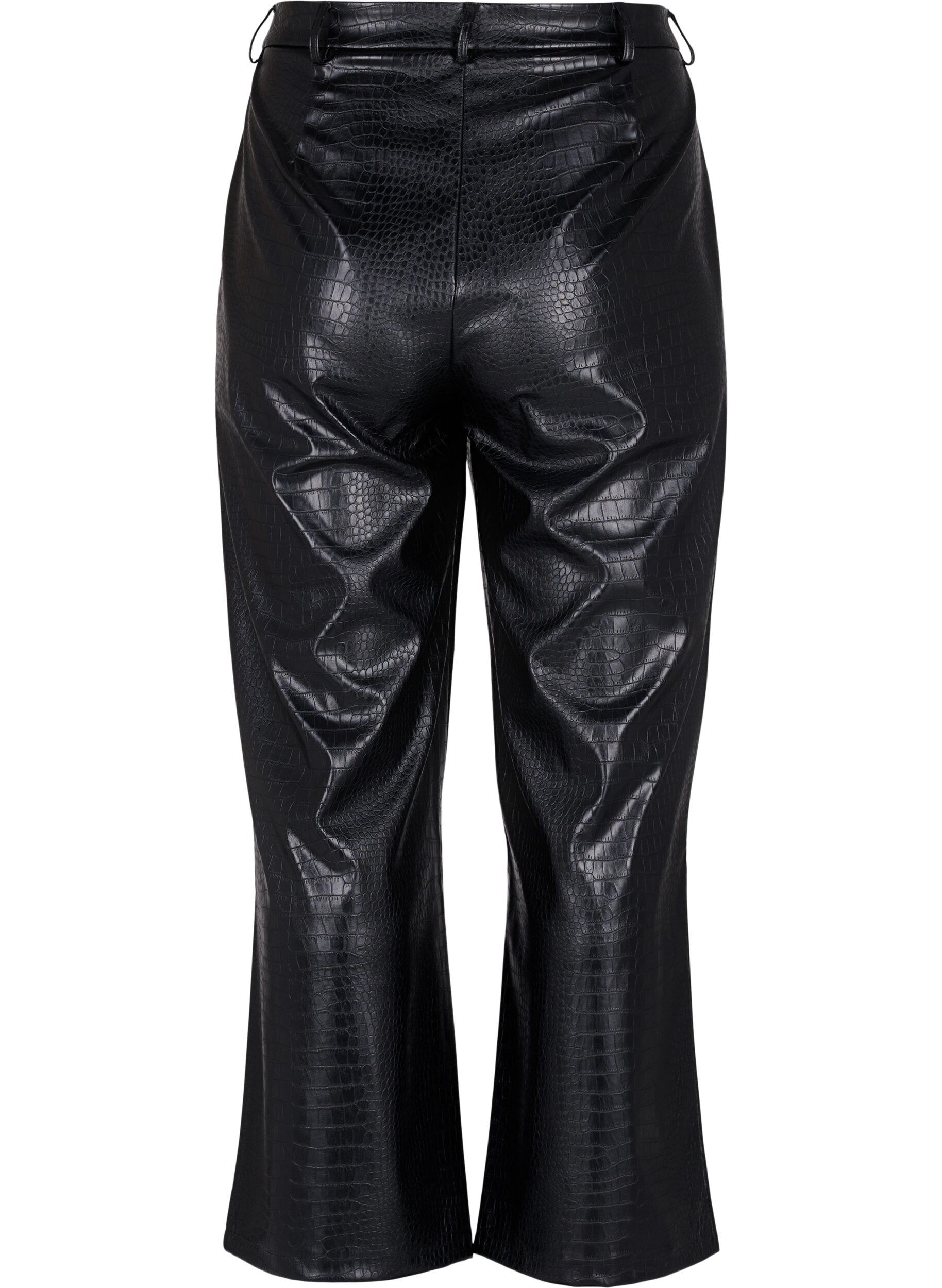 ZizziKunstlederhose mit Weite, Black, Packshot image number 1