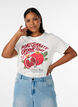 T-Shirt aus Baumwolle mit Print, Wei&szlig;, Model image number 0