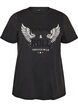 T-Shirt aus Bio-Baumwolle mit Print, Schwarz, Packshot image number 0