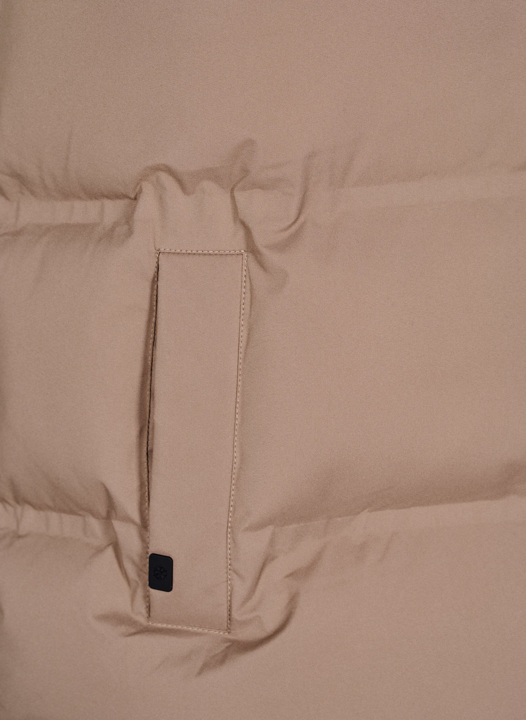 ZizziKurze Steppweste mit hohem Kragen, Braun, Packshot image number 3