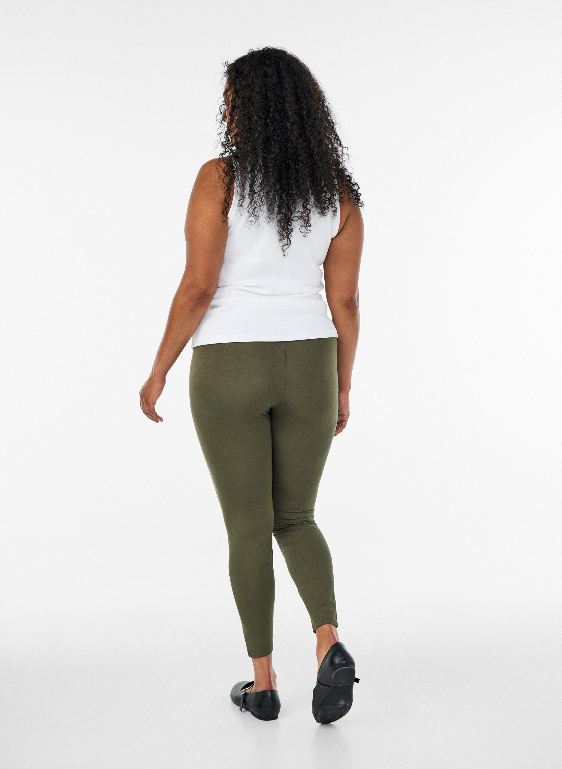 ZizziBasic-Leggings aus Viskose, Gr&uuml;n, Model image number 2